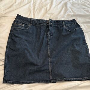 Dark Blue Denim Mini Skirt